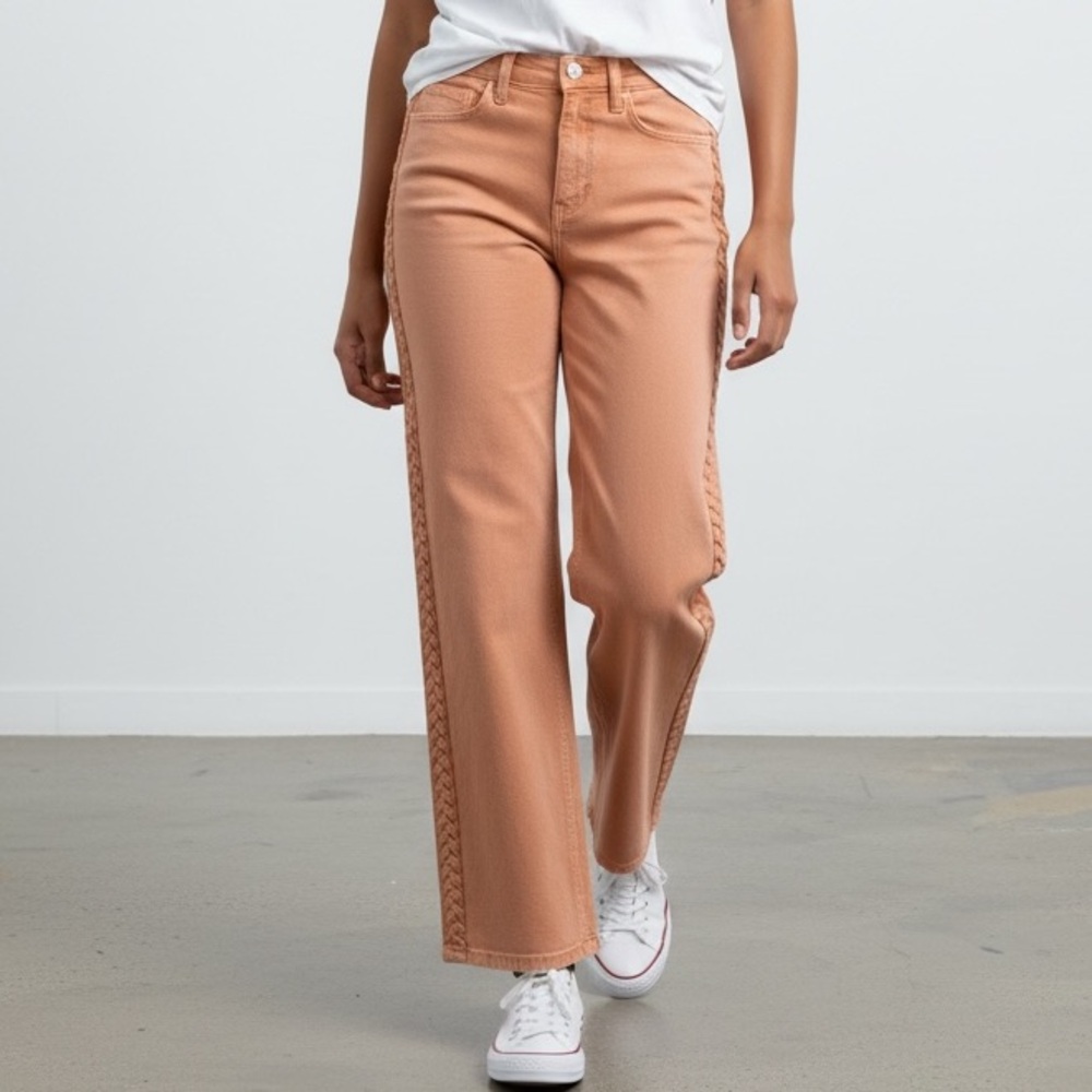 Fay Braided Side Straight Jeans